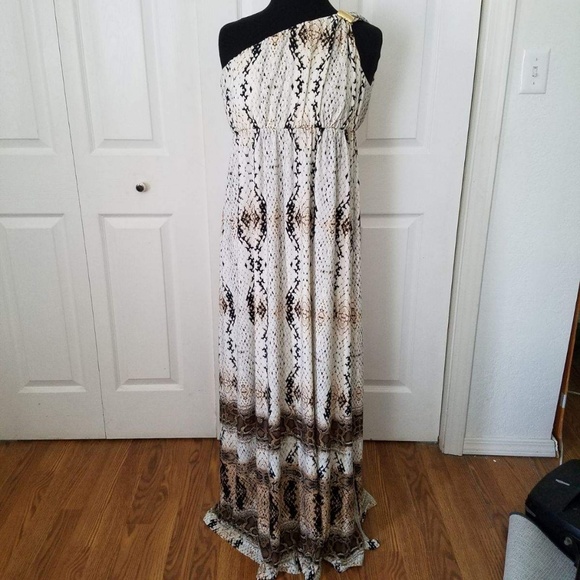 Boston Proper Dresses & Skirts - Boston Proper white and brown maxi dress